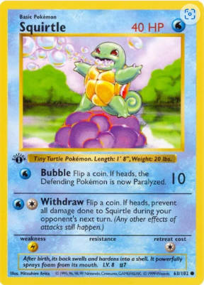 Base Set Shadowless Squirtle