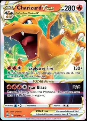 Charizard VSTAR 018/172 Brilliant Stars - Ultra Rare Pokemon Card