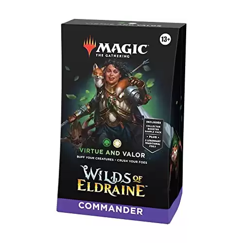 Wilds of Elraine- Virtue and Valor (100-Card Deck, 2-Card Collector Booster Sample Pack )