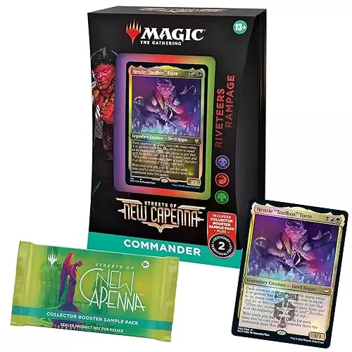 Streets of New Capenna Commander Deck – Riveteers Rampage + Collector Booster Sample Pack