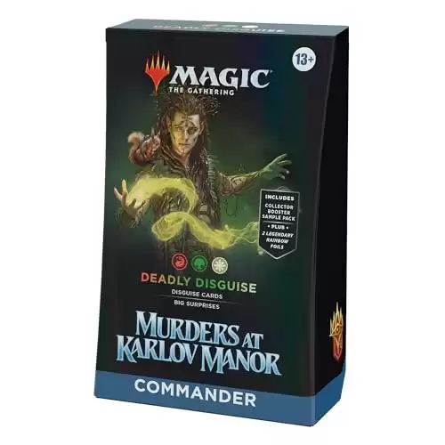 Murders at Karlov Manor Commander Deck - Deadly Disguise (100-Card Deck, 2-Card Collector Booster Sample Pack)